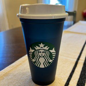 Starbucks Color Changing Reusable Hot Cup w/Lid 16 oz. -Dark Blue